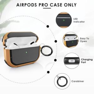 Blaspins AirPods Pro Case, Military Hard Shell, Full-Body Rugged Protective Cover Case Skin Shockproof, Secure Lock for Men Cool with Keychain for AirPod Pro 2019 [Front LED Visible] Military - Stone