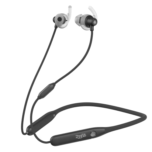 233621 Sense Wireless Earphones with Heart Rate Monitoring Bluetooth Earbuds CVC Noise Reduction Stereo Headphones IPX5 Waterproof in-Ear Headphones for Sport/Workout/Gym/Running(Black)