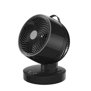 Kapoo Air Circulator Fan Table Fan, Blade 8", 6 Speeds 4 Wind Modes, Indoor Circulator Fan for Whole Room Temperature Equilibrium, Replace Floor Table Tower Fan with Remote b17,Black,GS-XXG037