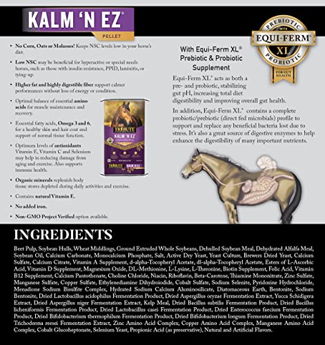 TRIBUTE Soy-Free Kalm 'N EZ Pellet for Horses, 50 lb Bag