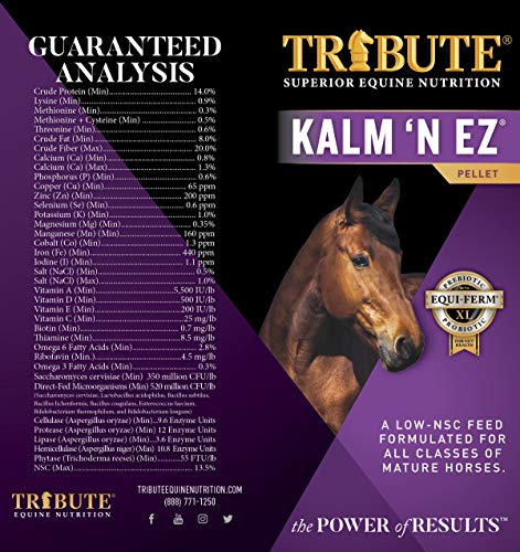 TRIBUTE Soy-Free Kalm 'N EZ Pellet for Horses, 50 lb Bag