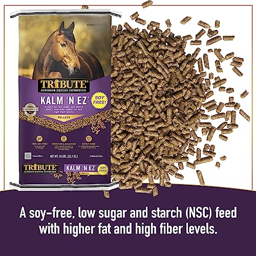 TRIBUTE Soy-Free Kalm 'N EZ Pellet for Horses, 50 lb Bag