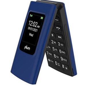 Plum Flipper 4G LTE Unlocked Flip Phone ATT Tmobile Speed Talk 2022 Model - Blue