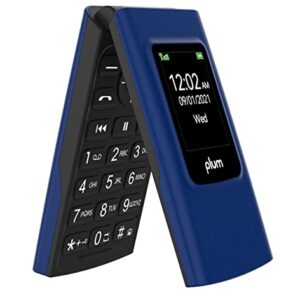 Plum Flipper 4G LTE Unlocked Flip Phone ATT Tmobile Speed Talk 2022 Model - Blue