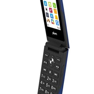 Plum Flipper 4G LTE Unlocked Flip Phone ATT Tmobile Speed Talk 2022 Model - Blue