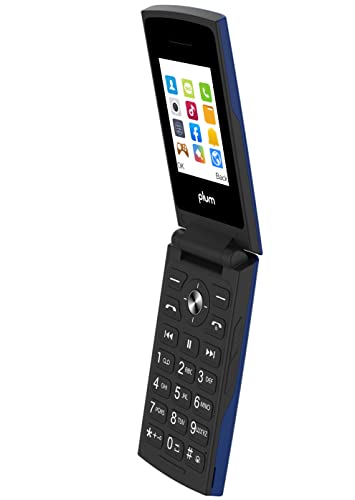 Plum Flipper 4G LTE Unlocked Flip Phone ATT Tmobile Speed Talk 2022 Model - Blue