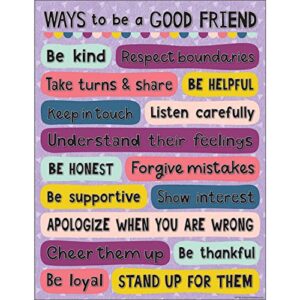 teacher created resources oh happy day ways to be a good friend chart, 17" x 22"