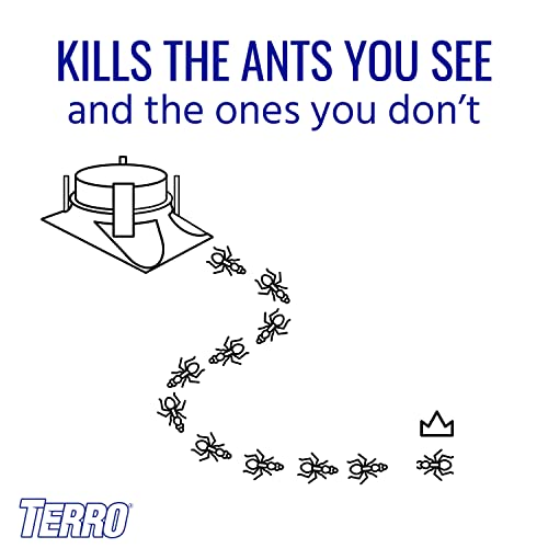 TERRO T1804-6 Outdoor Ready-to-Use Liquid Ant Bait Killer and Trap - Kills Common Household Ants - 4 Bait Stations