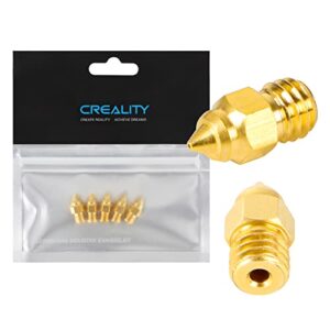 creality official ender 3 s1 nozzles, 5pcs 0.4mm mk brass nozzle for ender 3 s1 pro/ender 3 s1 plus sprite extruder and extruder nozzle of ender 2 pro/ender 3 neo/ender 3 v2 neo/ender 3 max neo