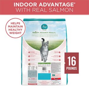 Purina ONE Natural Low Fat, Indoor Dry Weight Control High Protein Cat Food Plus Indoor Advantage with Real Salmon - 16 lb. Bag