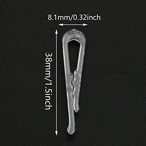 U Shape Shirt Clip ZCZQC 200PCS U Shape Clear Durable Plastic Alligator Clips Garment Clip with Teeth for Ties Socks Pants Shirts U-Shape Clothespins