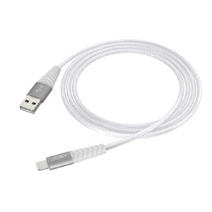 JOBY USB Lightning Cable, Charging and Synchronization Cable, 1.2m Length, White, Compatible with iPhone, iPad and iPod, MFi Certified, USB-A to Lightning Cable