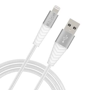 joby usb lightning cable, charging and synchronization cable, 1.2m length, white, compatible with iphone, ipad and ipod, mfi certified, usb-a to lightning cable