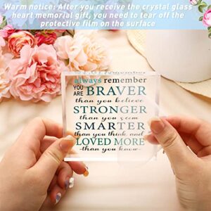 Always Remember You Are Braver Than You Think Inspirational Gift for Women Cheer up Gifts for Home Office Decor Positive Wall Plaque for Friend Mom Sister (Black, Green, Classic Style)