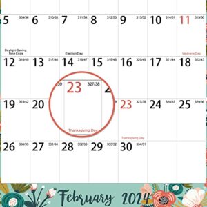 2024 Wall Calendar - Yearly Wall Calendar 2024, January 2024 - December 2024, 22.4" x 34.6", Year Calendar 2024 with Julian Date, Paper Folded Wall Calendar, Large Wall Calendar with 12 Months One Page, Vertical