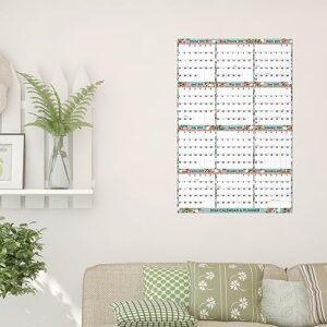 2024 Wall Calendar - Yearly Wall Calendar 2024, January 2024 - December 2024, 22.4" x 34.6", Year Calendar 2024 with Julian Date, Paper Folded Wall Calendar, Large Wall Calendar with 12 Months One Page, Vertical