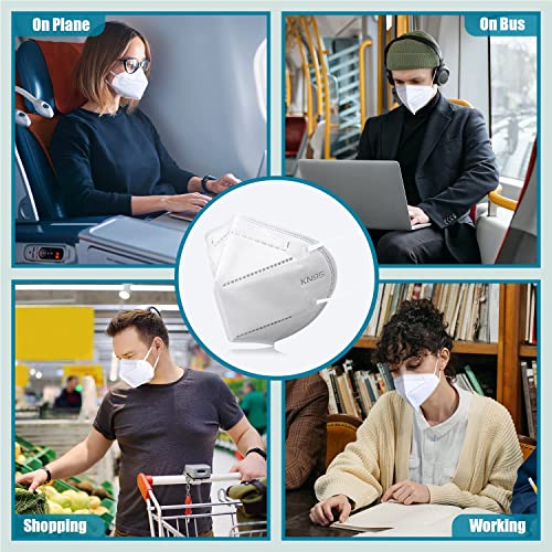 COYACOOL KN95 Mask 50Pcs Face Mask, Individually Packaged 5-Ply Breathable & Comfortable Safety Disposable Face Masks, Filter Efficiency≥95% Protection Against PM2.5,Dust Cup Dust Mask, White