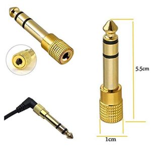 hutishop2020 1/8 3.5mm Female to 6.5mm 1/4 Male Headphone Jack Adapter Plug Stereo