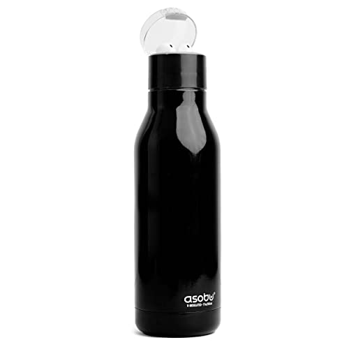 Asobu Earphone H2 Audio Insulated Water bottle Stainless Steel 20 Ounce (Black)