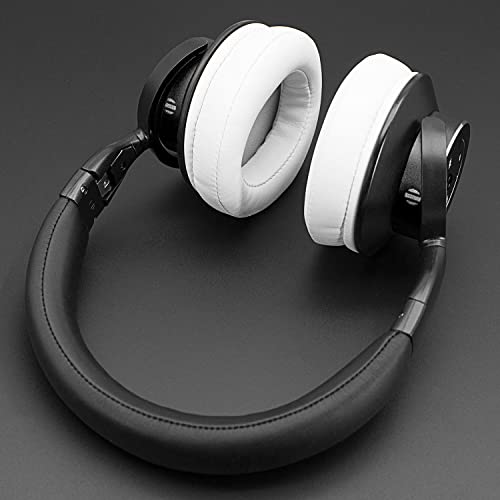 Ear Pads Compatible with WaveSound 3 Headphones, Protein Leather/Memory Foam Ear Cushions (White)