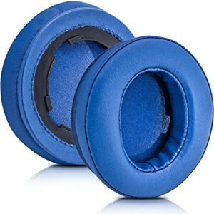 ear pads compatible with wavesound 3 headphones, protein leather/memory foam ear cushions (blue)