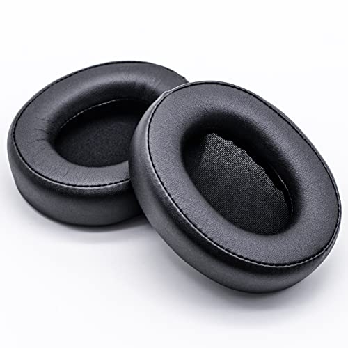 ZIXUANCUSHION Ear Pads Compatible with ATH-SR50BT Headphones, Protein Leather/Memory Foam Ear Cushions (Black)