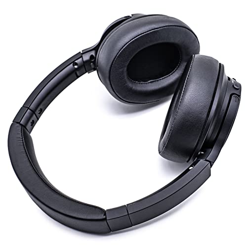 ZIXUANCUSHION Ear Pads Compatible with ATH-SR50BT Headphones, Protein Leather/Memory Foam Ear Cushions (Black)