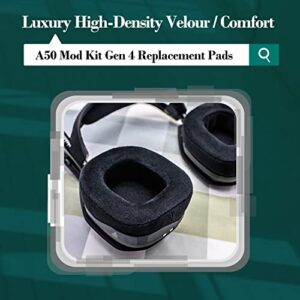 ZIXUANCUSHION Ear Pads Compatible with Astro A50 GEN4 Headset, A50 GEN 4 Mod Kit - Velvet/Ear Cushion/Headband/A50 Accessories - NOT FIT A50 GEN 3