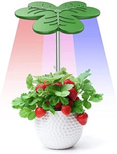 yeegewin full spectrum led grow lights for indoor plants 3 colors height adjustable with auto on/off timer 3h/9h/12h timer, 10 dimmable levels 5v low safe voltage, ideal for small plants
