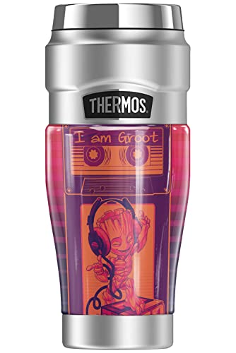 THERMOS Guardians of the Galaxy I Am Groot Tonal Dance STAINLESS KING Stainless Steel Travel Tumbler, Vacuum insulated & Double Wall, 16oz