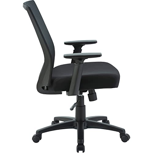 Lorell Mid Back Office Chair, Black