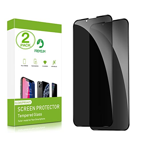 Uminy Privacy Screen Protector for iPhone 13 Pro Max 6.7", Anti Spy 9H Tempered Glass, Edge to Edge Full Cover Screen Protector 2 Pack