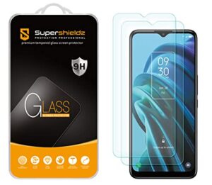 supershieldz (2 pack) designed for tcl 30 xe 5g tempered glass screen protector, anti scratch, bubble free