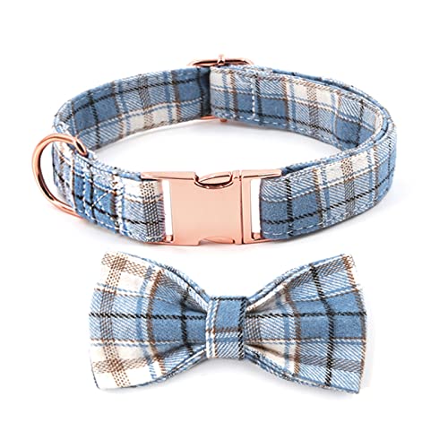 Dog Collar for Small Medium Large Dogs & Cats, Summer Popular Dog Collar with Personalized Print for Girl & Boy Dogs Adjustable Puppy Bow Tie Collar Attachment with Golden Metal Buckle