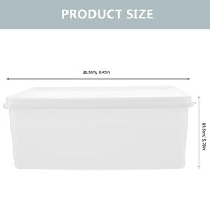 Luxshiny 1Pcs Clear Storage Box Stackable Clear Storage Bins Storage Bin Tote Storage Holder Box For Home Shop- 2. 1L