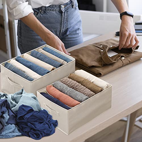 Upgraded Wardrobe Clothes Organizer for Folded，PP Board Clothes Drawer Organizers for Clothing Oversized Compartment Storage Box Jeans Pants Organizer for Closet Leggings, Sweaters, T-shirt