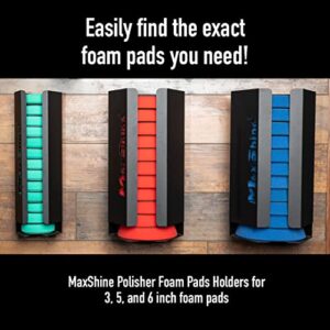 Maxshine 5″ Foam Pads Holder – Store and Organize Your car Polish Foam Pads, Conveniently Use it as You Need, Wall Mounted, Durable and Anti-Corrosive.