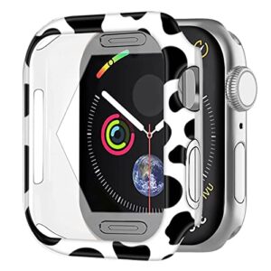 cow pattern for iwatch protective case compatible for apple watch case 38/ 40 mm for apple watch series 6/5/4/3/2/1，ultra thin hd clear soft tpu edge cover (38/ 40 mm, cow)