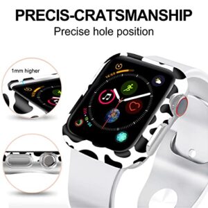 Cow Pattern for iWatch Protective Case Compatible for Apple Watch Case 38/ 40 mm for Apple Watch Series 6/5/4/3/2/1，Ultra Thin HD Clear Soft TPU Edge Cover (38/ 40 mm, Cow)