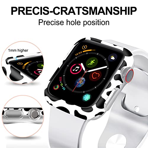 Cow Pattern for iWatch Protective Case Compatible for Apple Watch Case 38/ 40 mm for Apple Watch Series 6/5/4/3/2/1，Ultra Thin HD Clear Soft TPU Edge Cover (38/ 40 mm, Cow)