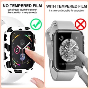 Cow Pattern for iWatch Protective Case Compatible for Apple Watch Case 38/ 40 mm for Apple Watch Series 6/5/4/3/2/1，Ultra Thin HD Clear Soft TPU Edge Cover (38/ 40 mm, Cow)