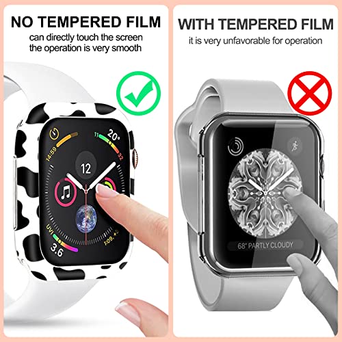 Cow Pattern for iWatch Protective Case Compatible for Apple Watch Case 38/ 40 mm for Apple Watch Series 6/5/4/3/2/1，Ultra Thin HD Clear Soft TPU Edge Cover (38/ 40 mm, Cow)