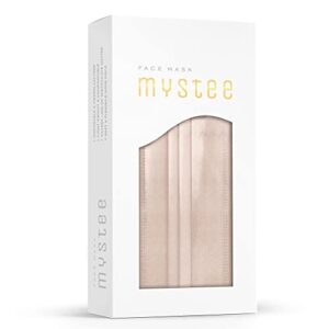 mystee-2 15pcs coloring disposable 3-ply safety & comfortable fashion face mask (rose gold)