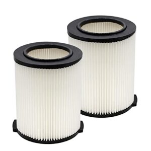 ioyijoi 2 pack standard wet/dry vac filter vf4000 compatible with ridgid vacs 5-20 gallons vacuum cleaner, replacement vf4000 filter