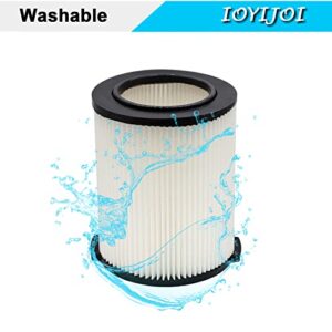 IOYIJOI 2 Pack Standard Wet/dry Vac Filter Vf4000 Compatible with RIDGID Vacs 5-20 Gallons Vacuum Cleaner, Replacement Vf4000 filter