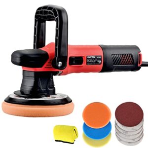 zota dual action polisher, 6 inch car polisher with 6 variable speed, 750w ramdom orbital polisher buffer for car detailing /da polisher.