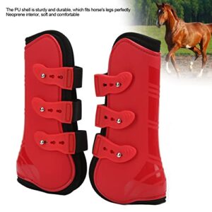 Tnfeeon 2pcs Horse Front Tendon Boots,Adjustable Horse Front Legs Support Boots Horse Leg Protective Wraps Lightweight Horse Riding Equestrian Equipment