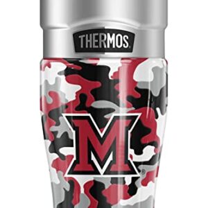 THERMOS MIAMI UNIVERSITY (OH) OFFICIAL Camo STAINLESS KING Stainless Steel Travel Tumbler, Vacuum insulated & Double Wall, 16oz