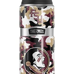 THERMOS FLORIDA STATE UNIVERSITY OFFICIAL Camo STAINLESS KING Stainless Steel Drink Bottle, Vacuum insulated & Double Wall, 24oz