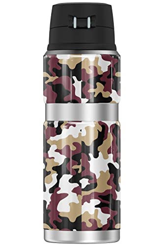 THERMOS FLORIDA STATE UNIVERSITY OFFICIAL Camo STAINLESS KING Stainless Steel Drink Bottle, Vacuum insulated & Double Wall, 24oz